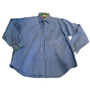 Alexander Julian Colours Blue Button Down Shirt L